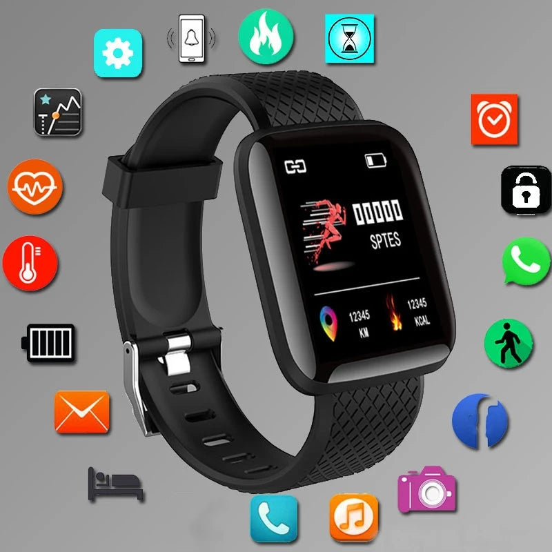 Ceas Inteligent pentru Bărbați și Femei – Smartwatch Fitness, Monitor Ritm Cardiac, Notificări, Android/iOS