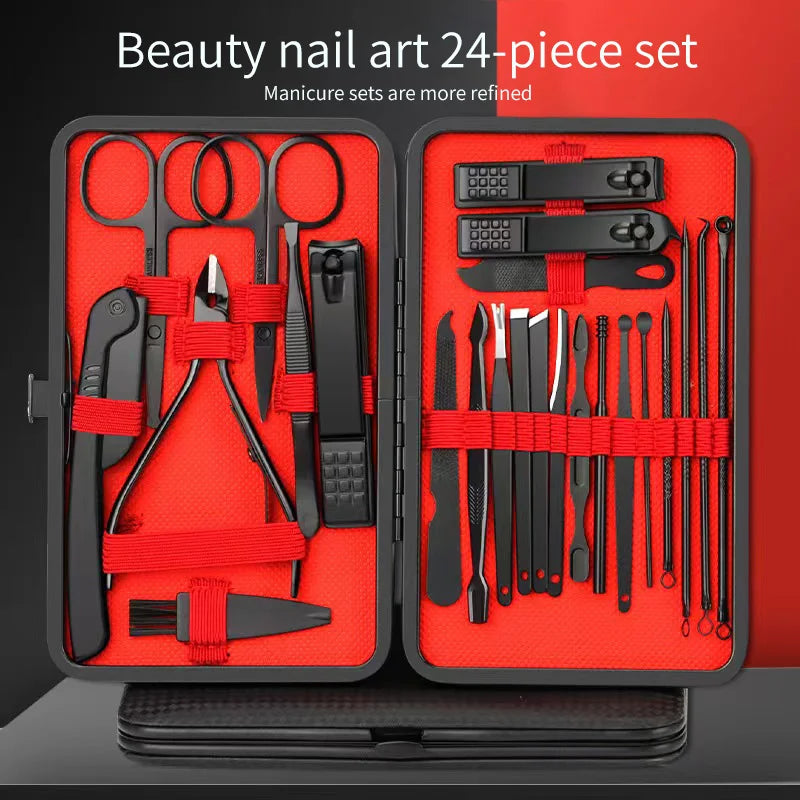 Set Instrumente Manichiură & Pedichiură din Oțel Inoxidabil – 4 până la 24 piese