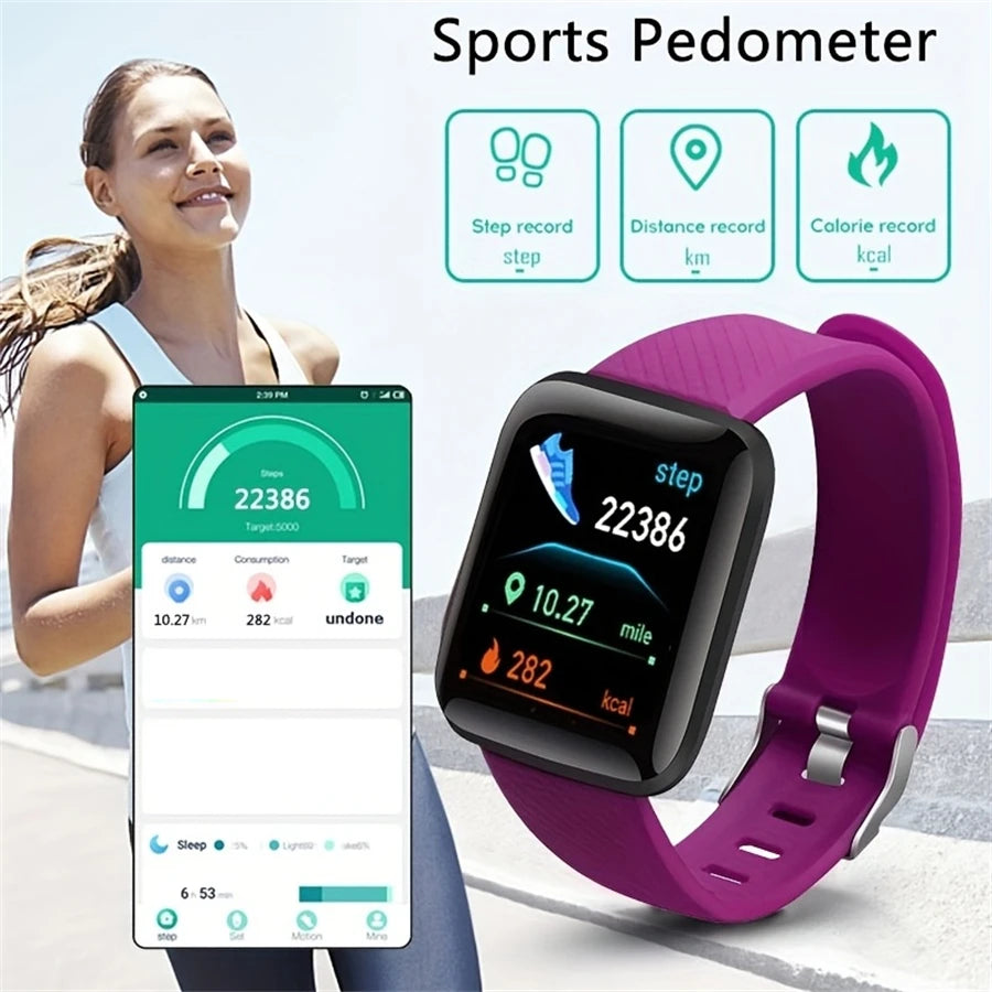 Ceas Inteligent pentru Bărbați și Femei – Smartwatch Fitness, Monitor Ritm Cardiac, Notificări, Android/iOS