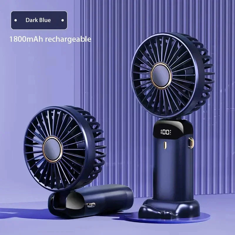 Ventilator Mini Pliabil cu Agățătoare de Gât – USB Reîncărcabil, 5 Viteze