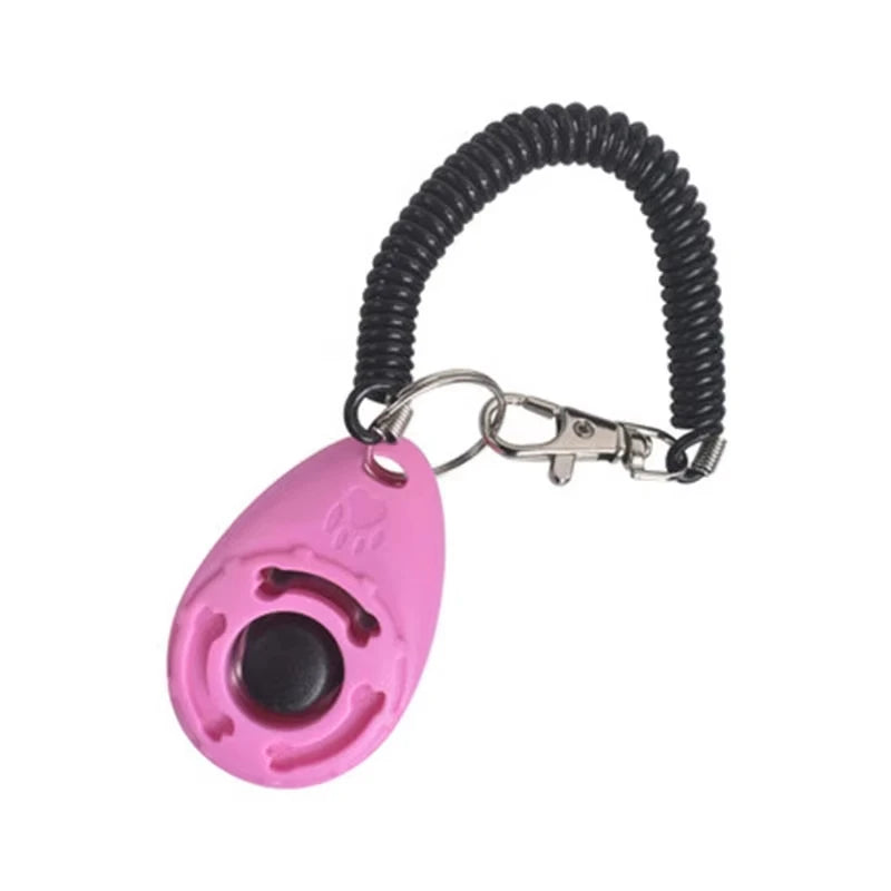 Breloc Clicker pentru Dresaj Câini – Curea de Încheietura Mâinii, Plastic, Sunet, Breloc Antrenament