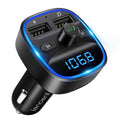 Transmițător FM Bluetooth LENCENT T25 – Wireless, Dual USB, MP3, Card TF, Kit Auto