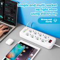 Prelungitor Priză EU – 8 Prize + 4 USB + 1 Type-C, Cablu 2M, Protecție Supratensiune