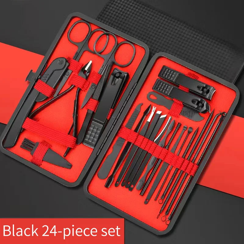 Set Instrumente Manichiură & Pedichiură din Oțel Inoxidabil – 4 până la 24 piese