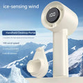 Ventilator Mini Portabil cu Răcire Semiconductoare – 100 Viteze, Ecran LED, USB