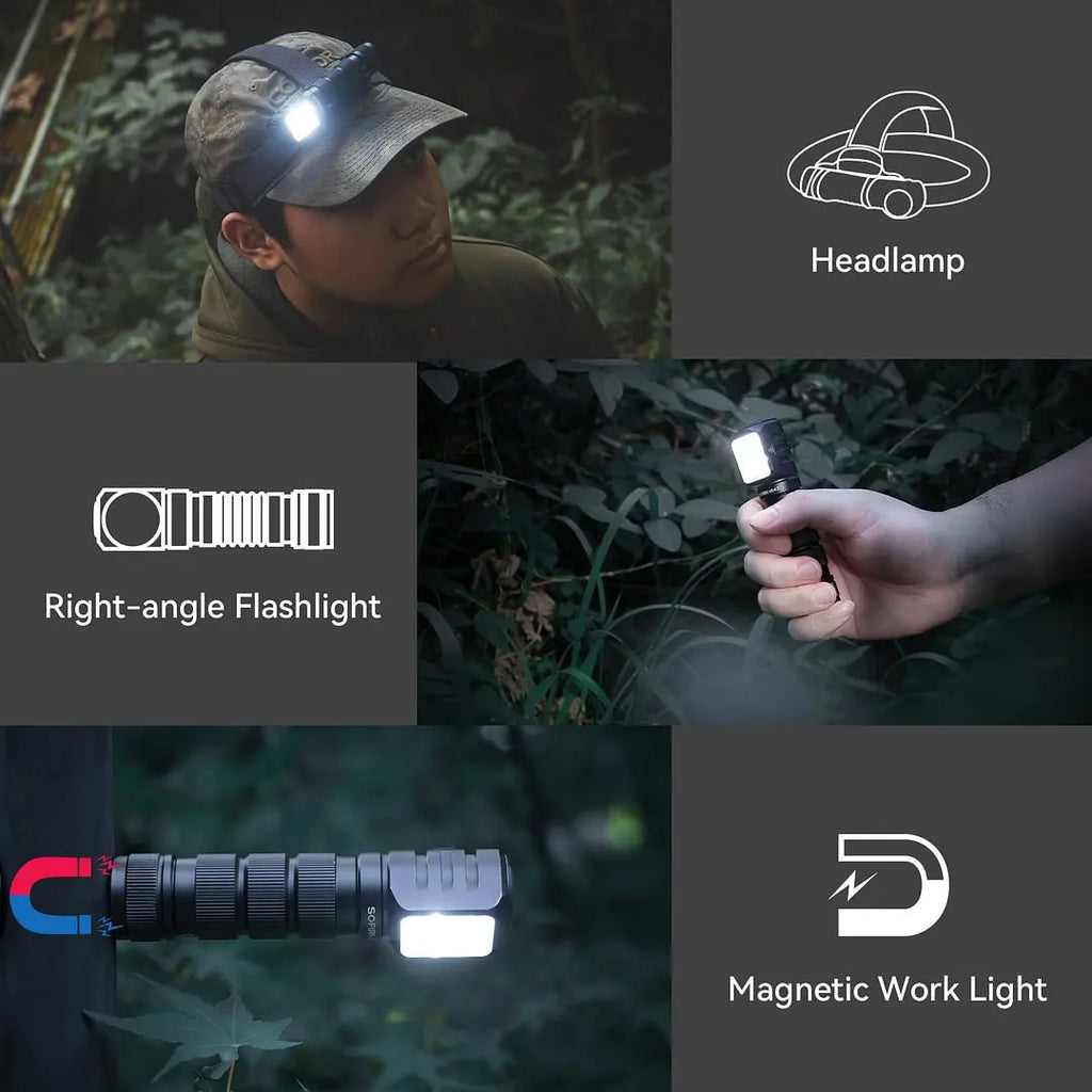Lanternă Frontală SOFIRN HS42 2100lm – Reîncărcabilă USB-C, LED SST40, Magnetic, Camping