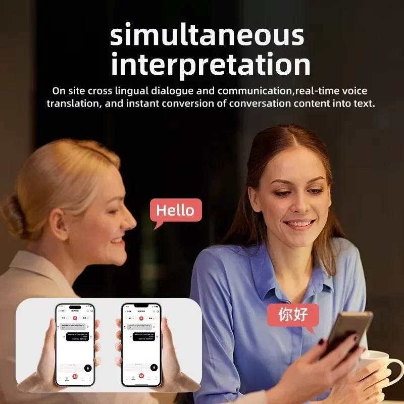 Translator Vocal Inteligent în Timp Real – 30 Limbi, Bluetooth 5.4, Portabil