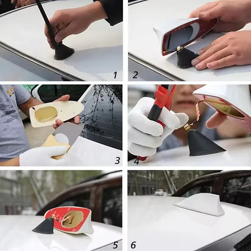 Antenă Auto cu Aripioaă de Rechin – Radio FM/AM, Design Sportiv, Universal, ABS