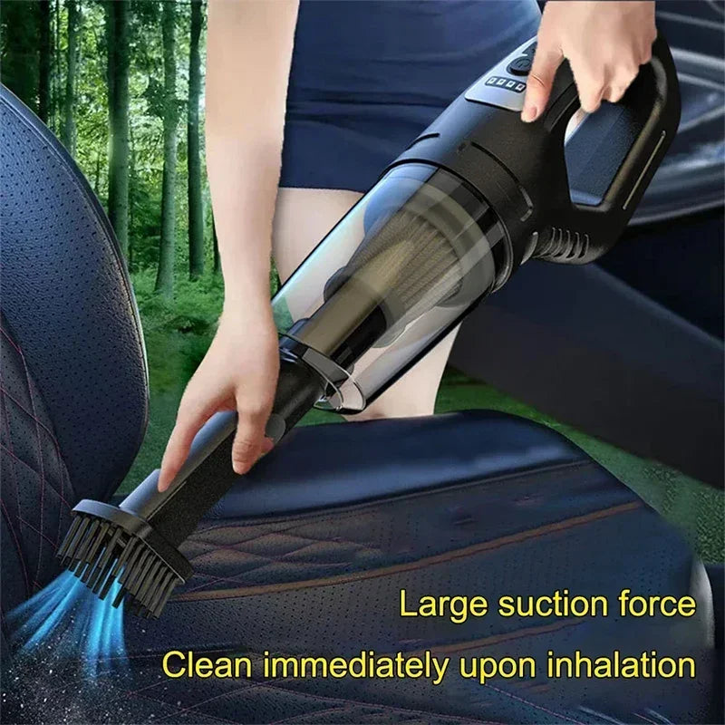 Aspirator Wireless Reîncărcabil – Putere 120W, pentru Mașină, Casă și Păr de Animale