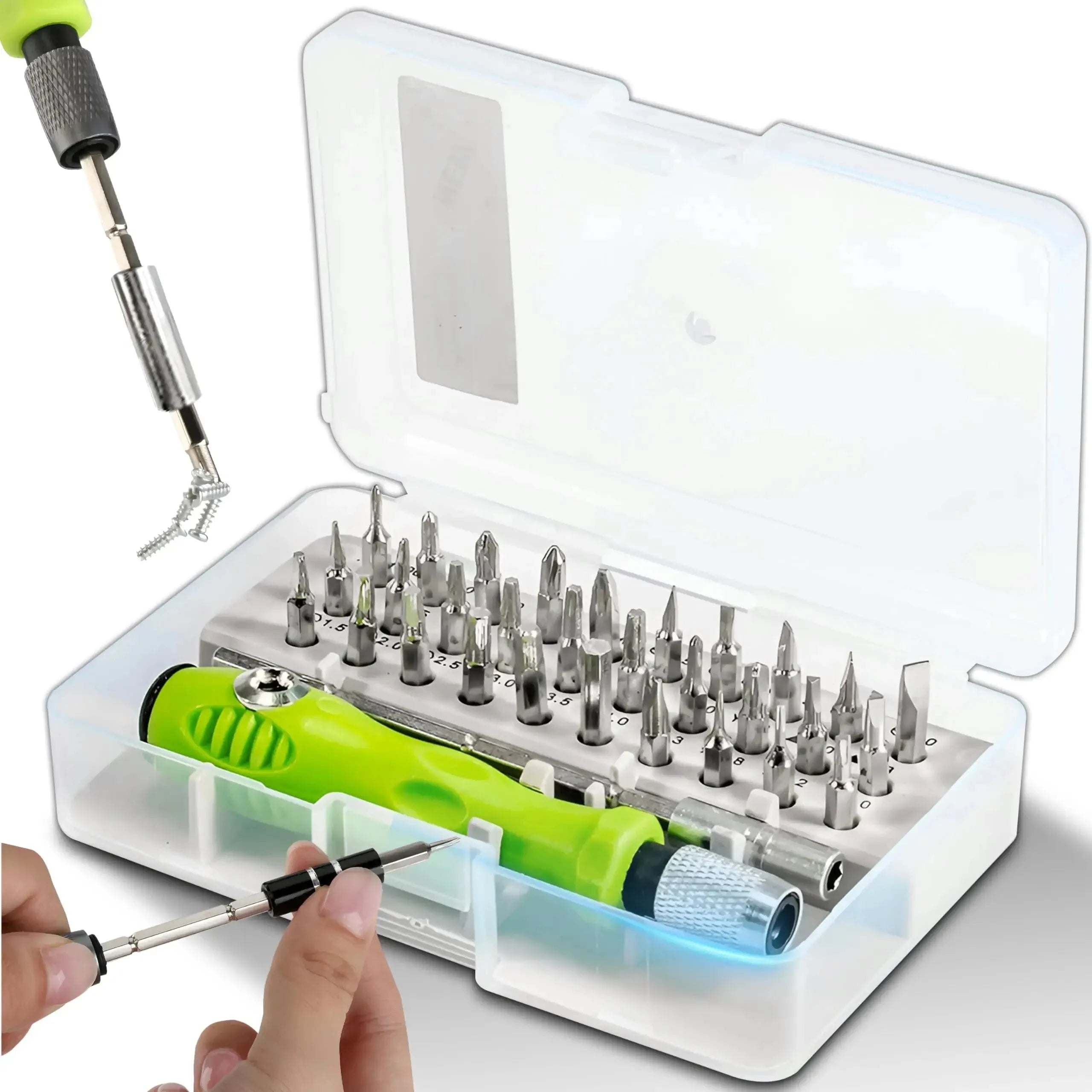 Set Șurubelnițe de Precizie 32-în-1 – Kit Magnetic pentru Telefon, Ochelari, Laptop și Reparații Casnice