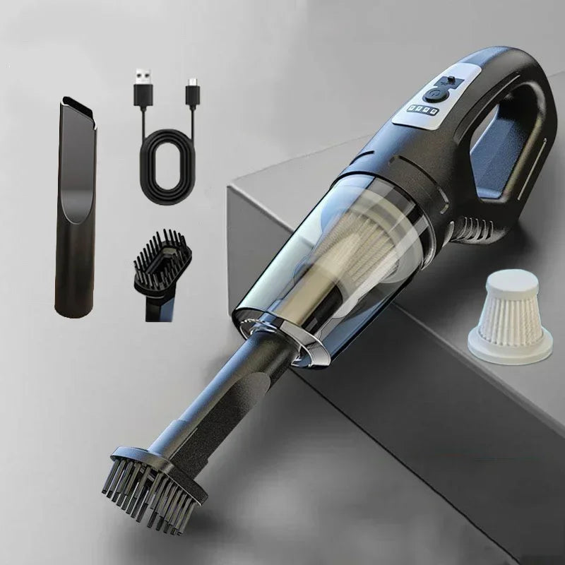 Aspirator Wireless Reîncărcabil – Putere 120W, pentru Mașină, Casă și Păr de Animale