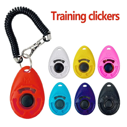 Breloc Clicker pentru Dresaj Câini – Curea de Încheietura Mâinii, Plastic, Sunet, Breloc Antrenament