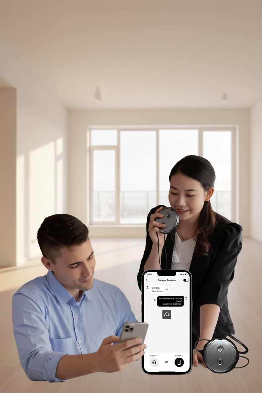 Translator Vocal Inteligent în Timp Real – 30 Limbi, Bluetooth 5.4, Portabil